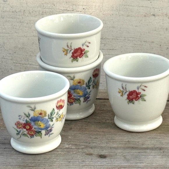 Vintage RESTAURANT WARE Shenango China 4 Egg Custard Cups Diner USA - Picture 3 of 14